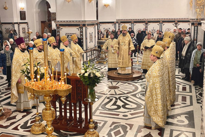 Престольный праздник отметил левый придел Богоявленского кафедрального собора